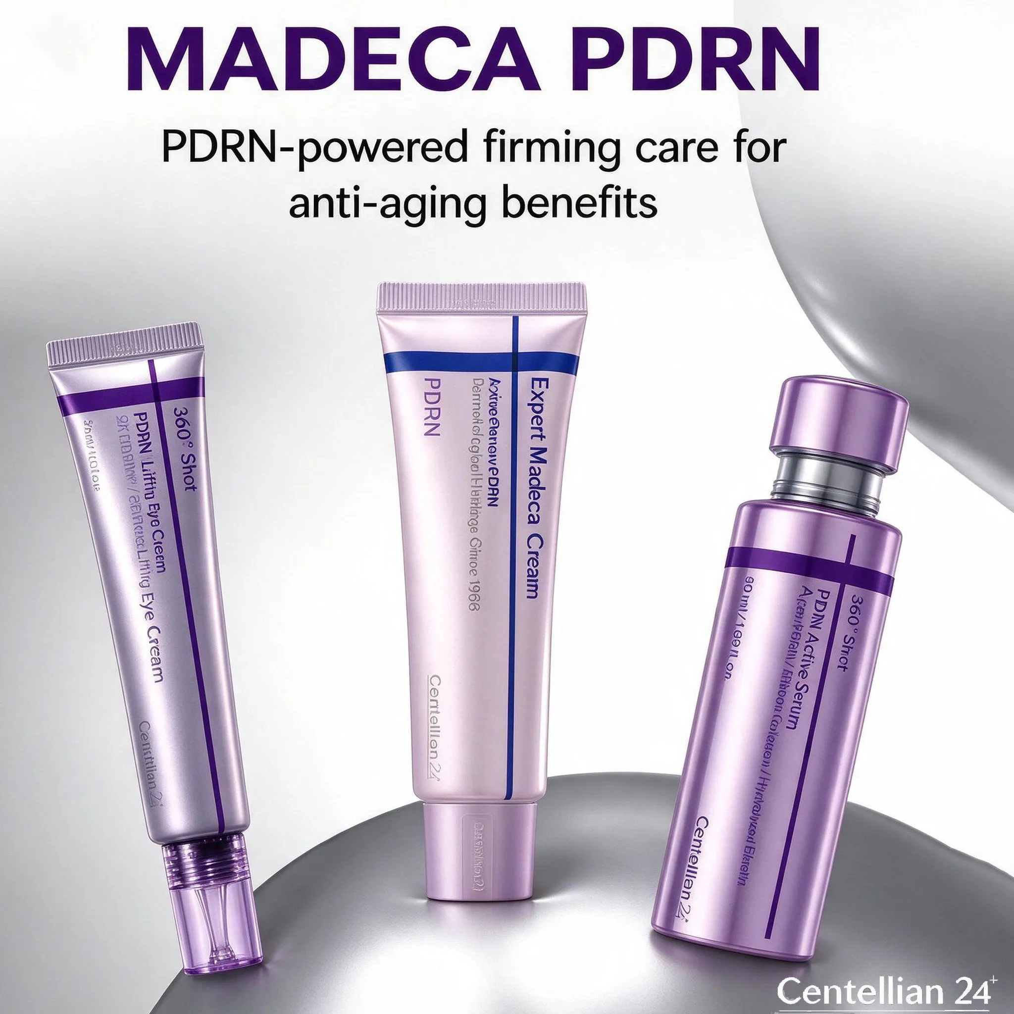 CENTELLIAN 24 360º Shot PDRN Active Serum Renew Collagen Cream Lifting Eye Cream Korean Skin Care Set for Hydration Firming