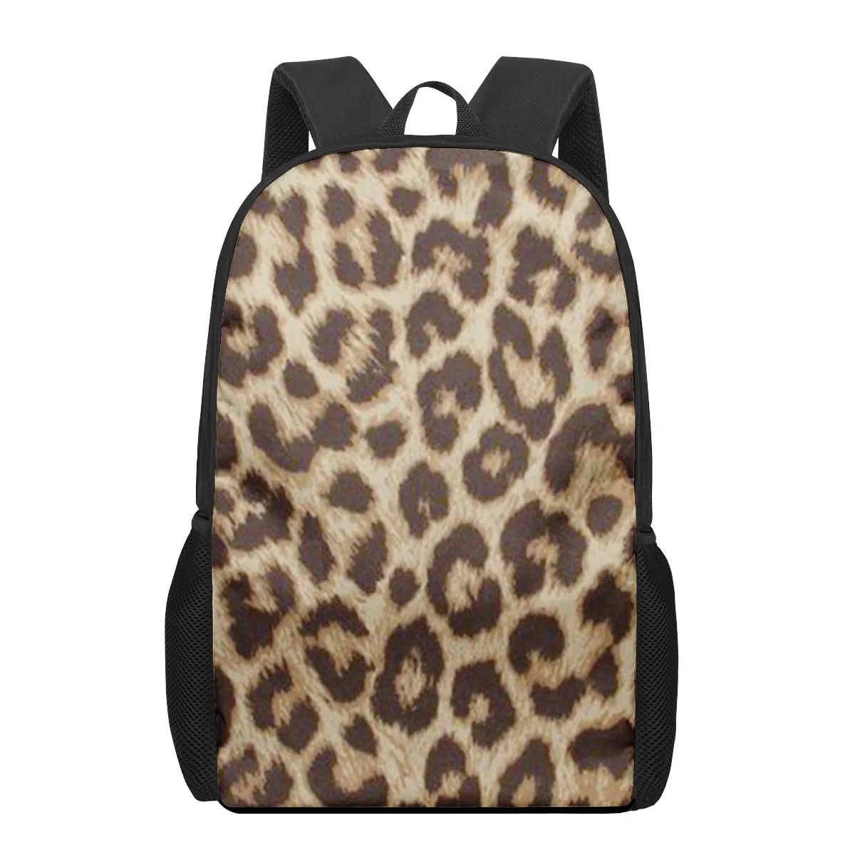 Mochila Multifuncional Leopard Print para Crianças, Mochilas escolares para meninos e meninas, Bolsa de ombro para estudantes primários, Saco de livro infantil