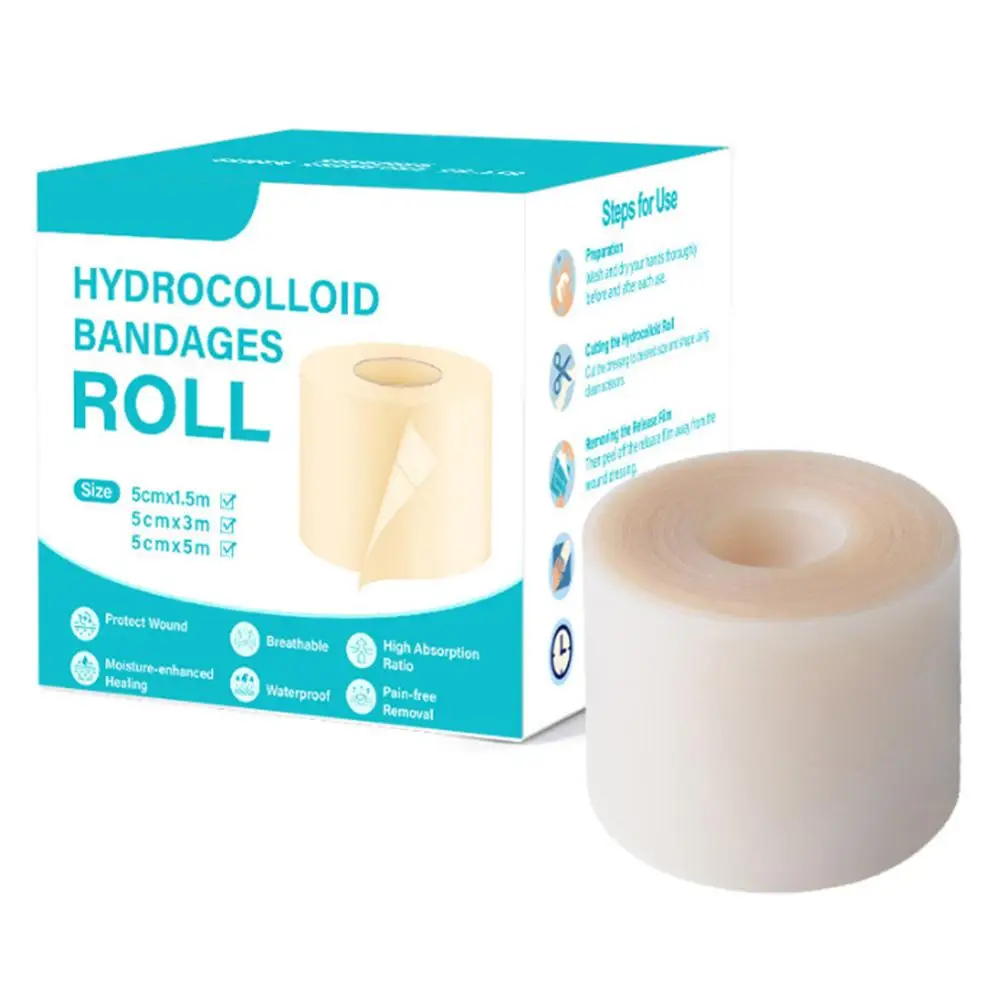 1-rol hydrocolloïdrol Onzichtbare hydrocolloïdverband met zelfklevende bedpijnverbanden voor wondverzorging Hydrocolloïdpleister