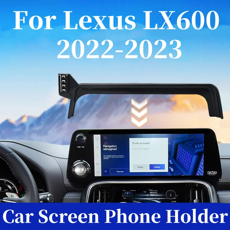 

For Lexus LX600 2022-2023 Car Phone Holder Screen Wireless Charger 360 Rotation Fixed Base For Car Auto Interior Accessories