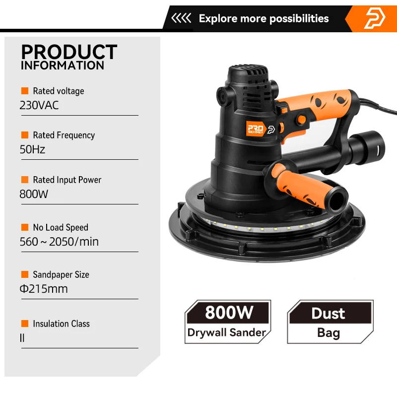 750W/800W Chong Chóng Nhám 230V Tường Máy Đánh Bóng Xay Di Động Đèn Led Dán Tường Putty Máy Đánh Bóng Máy bởi PROSTORMER