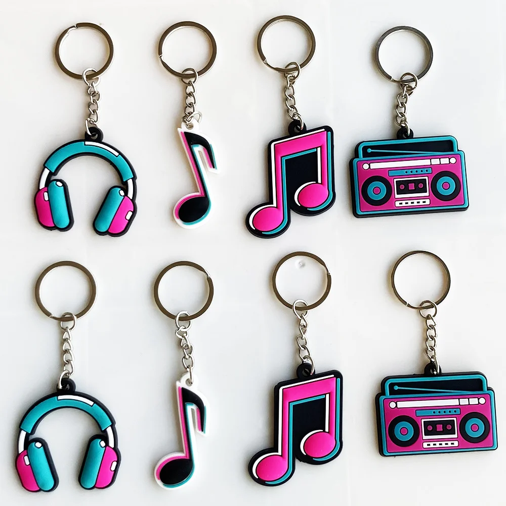 Musik party begünstigt behandeln Tasche Stroh Schlüssel bund Armband Musik Aufkleber für Jungen Mädchen Teenager Social Media Geburtstags feier Gefälligkeiten – Detail 1