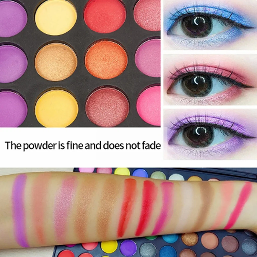Kit de maquillaje multifunción de 82 colores, caja completa de sombra de ojos en polvo, colorete, lápiz labial, maquillaje para mujeres principiantes, paleta portátil de viaje