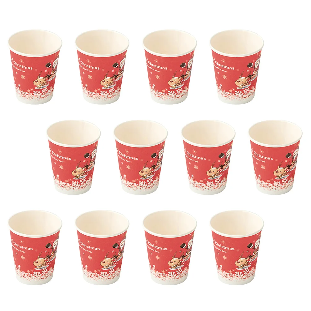 

50Pcs Heavy Duty Paper Cups with Elegant Design Disposable Party Drinking Cups for Birthday Banquet Bar Event Catering Use