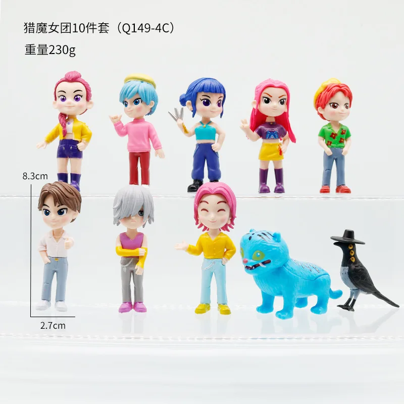 Gran oferta de figuras de Anime Kpop Demon Hunters, juguetes bonitos de PVC con articulaciones móviles, modelo de figura de acción, muñecas, regalos de decoración de cumpleaños para niños