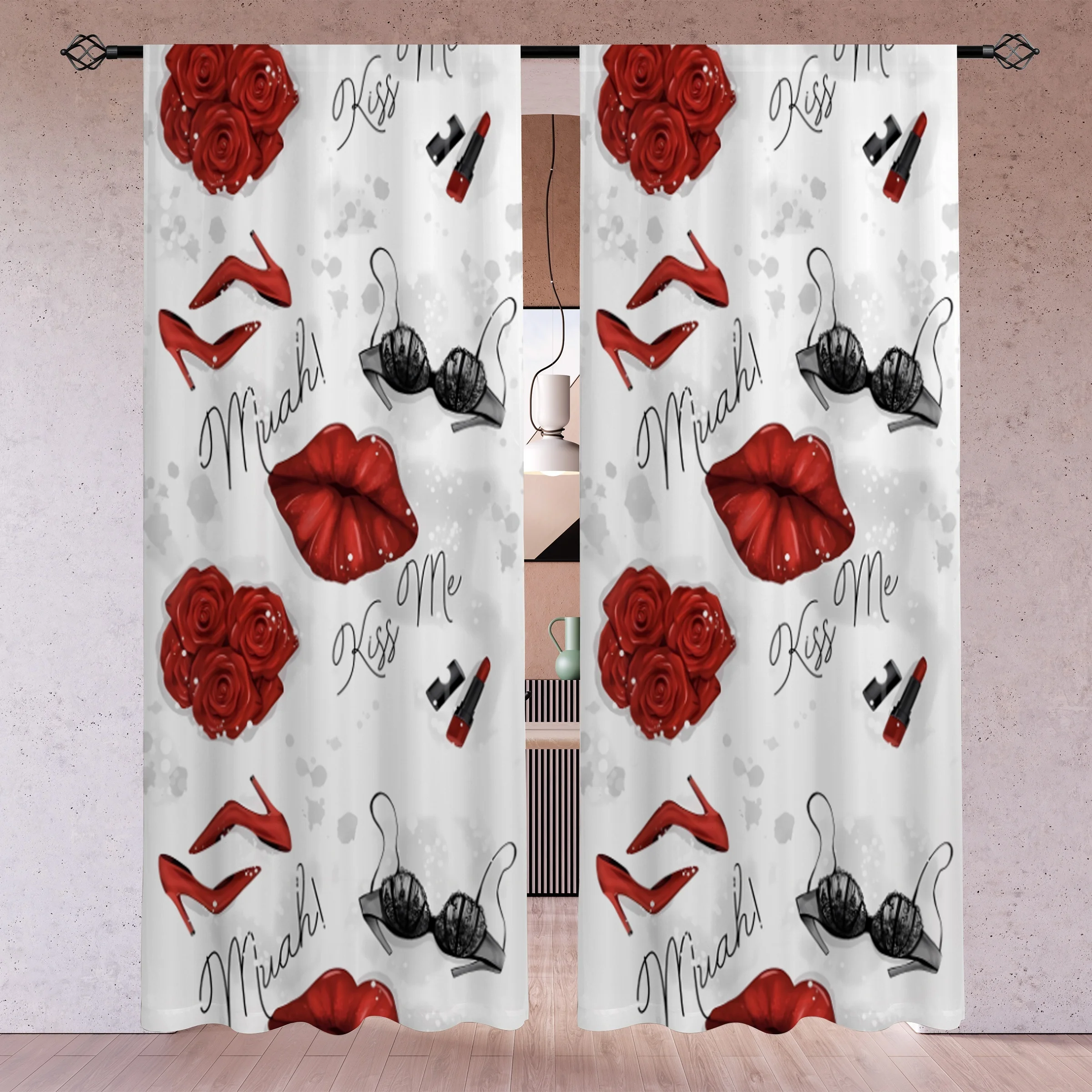 Conjunto de Cortinas com Estam - Home Textiles Luxury Curtains avaliação e preço