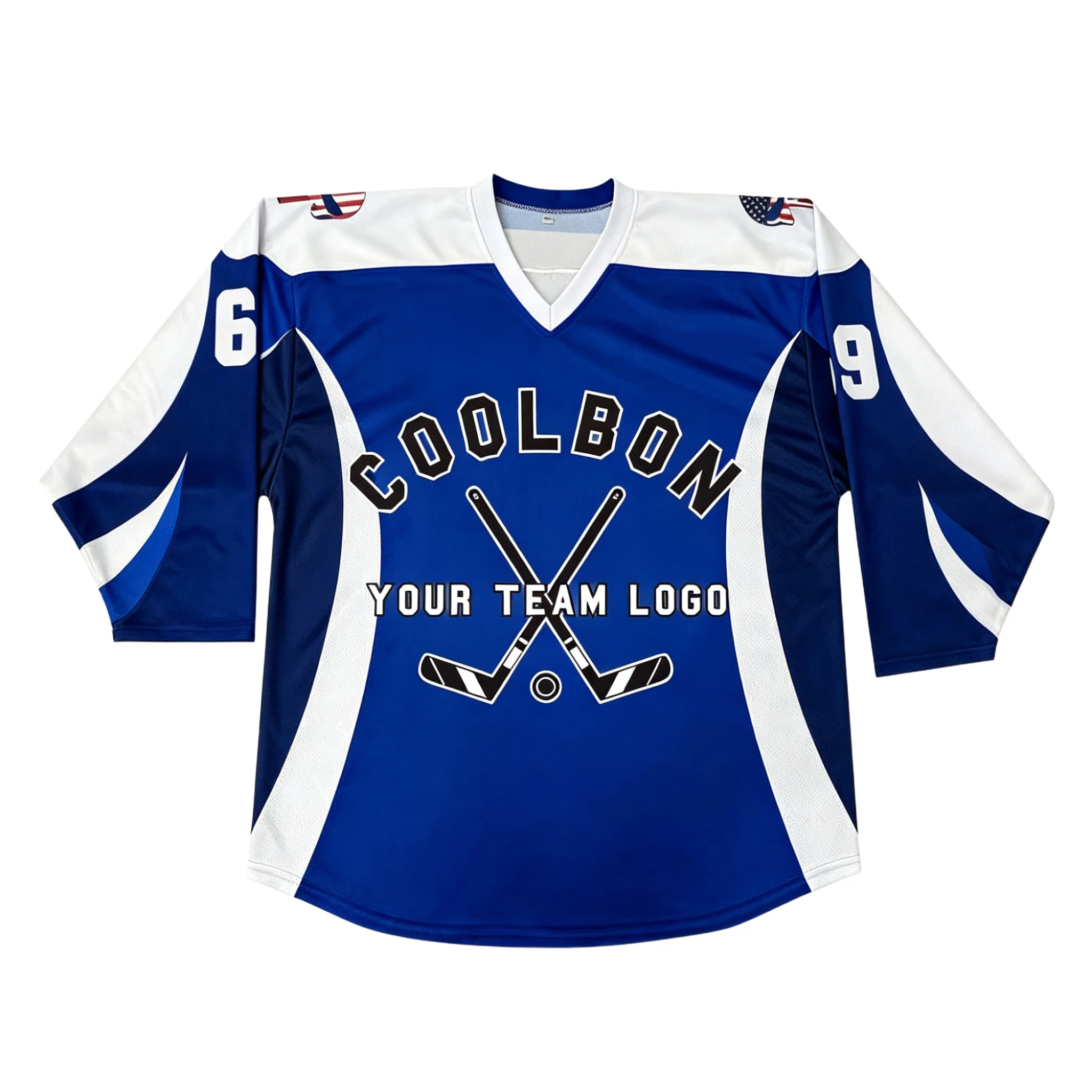 Blue Hockey Jersey Name Custom Number Logo Men Women Ice Hockey Jersey Competition Training Jerseys