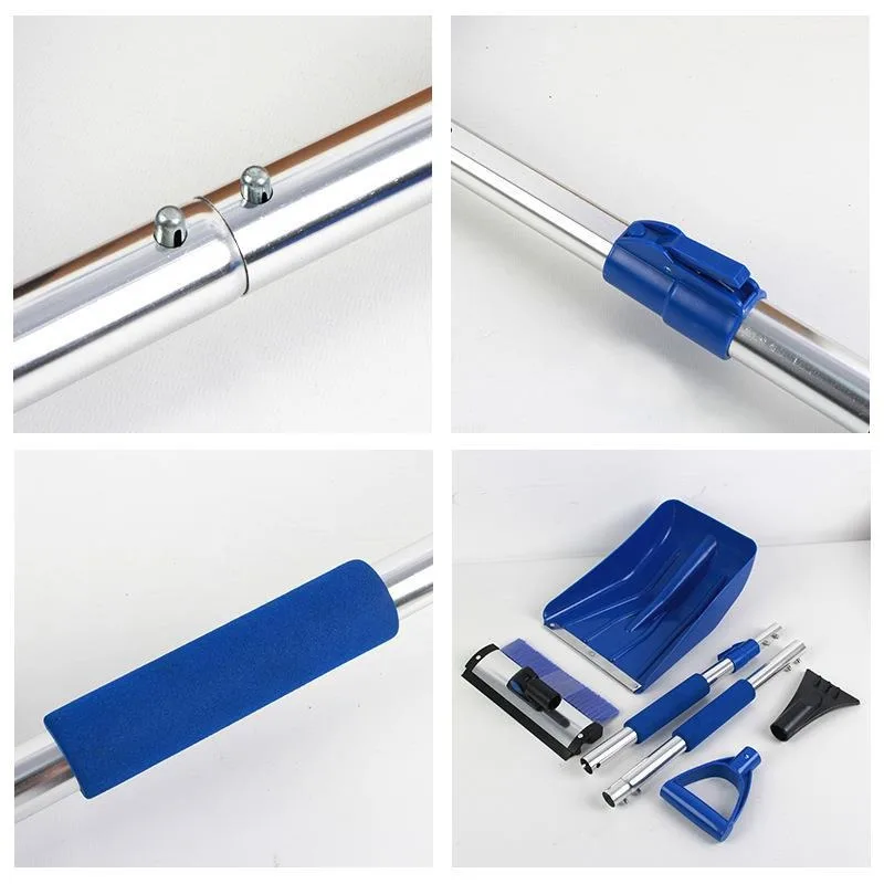 Retractable Aluminum Alloy Handle Metal Blade Snow Removal Shovel - Portable Lightweight Emergency Snow Removal Tool