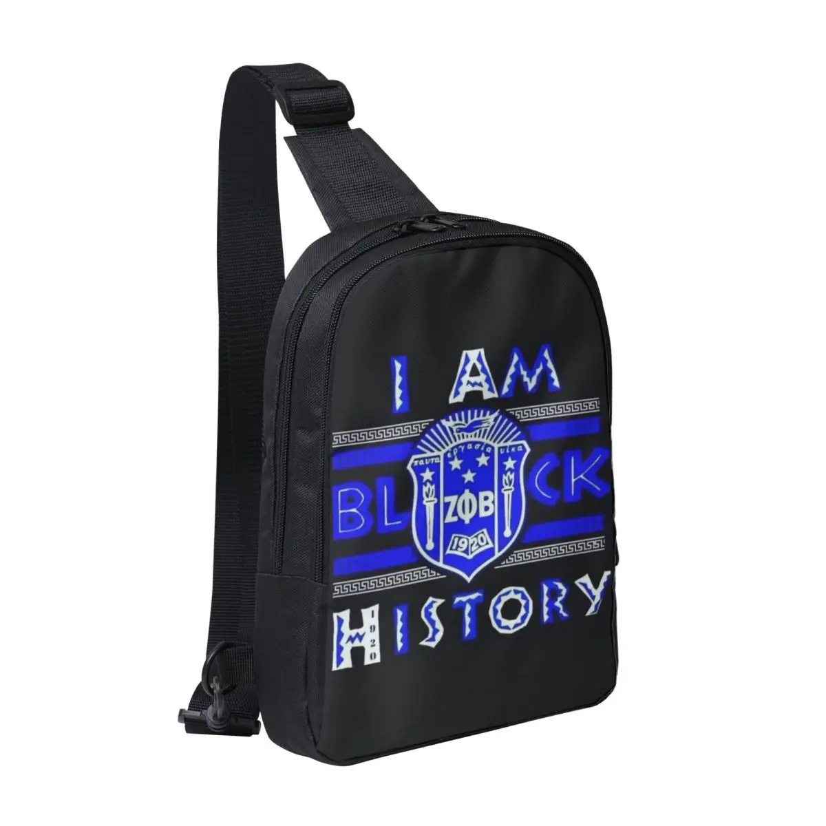 

Zeta Phi Beta Greek Letter 1920 ZOB Chest Bag Men Sling Crossbody Backpack Chest Bag Travel Hiking Daypack Shoulder Bag