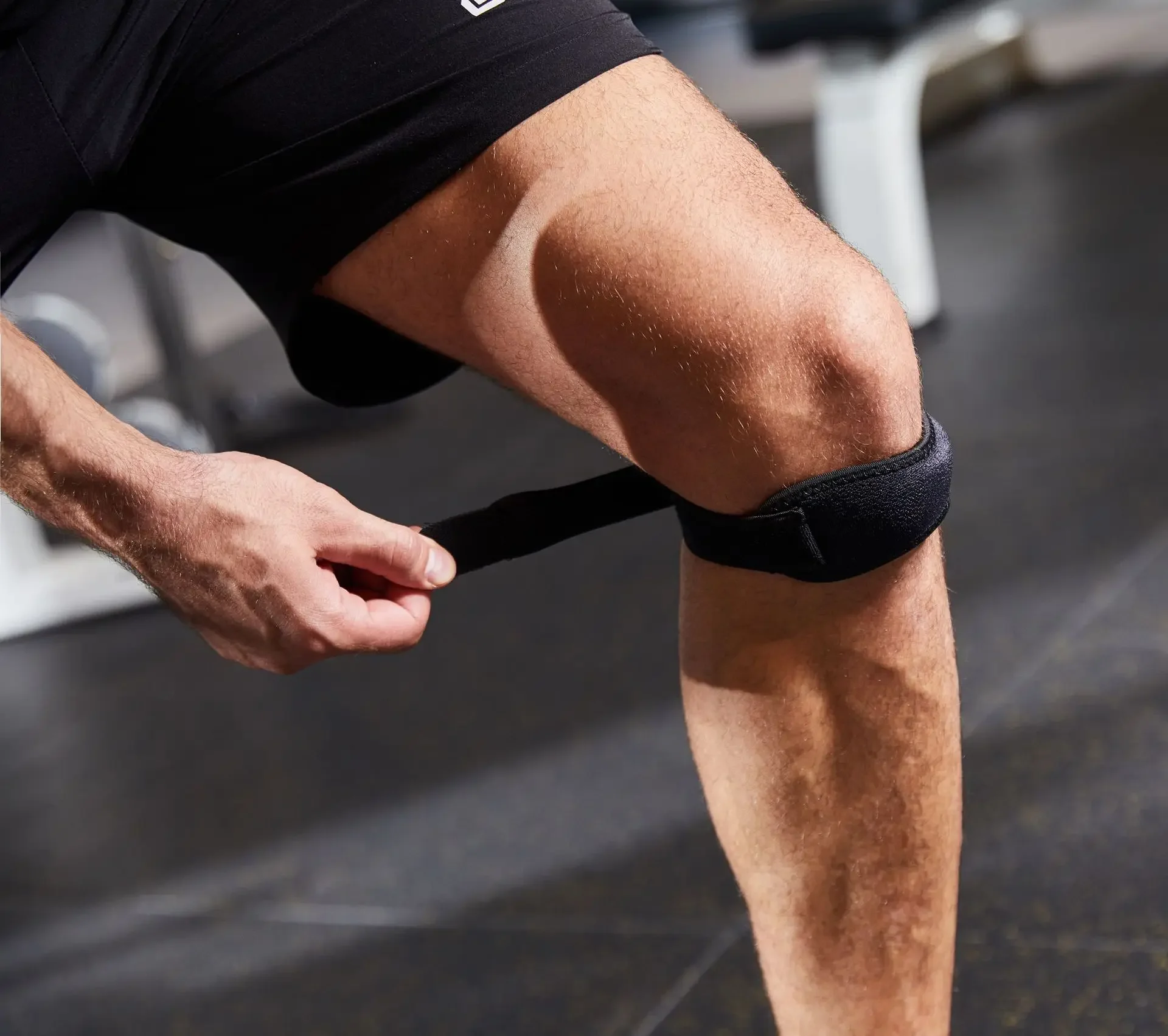 قابل للتعديل إيفا وسادة ناعمة حزام الركبة الرضفة وتر حامي تشغيل الدراجات رياضة الركبة دعم ضغط التفاف للجنسين الألم #1