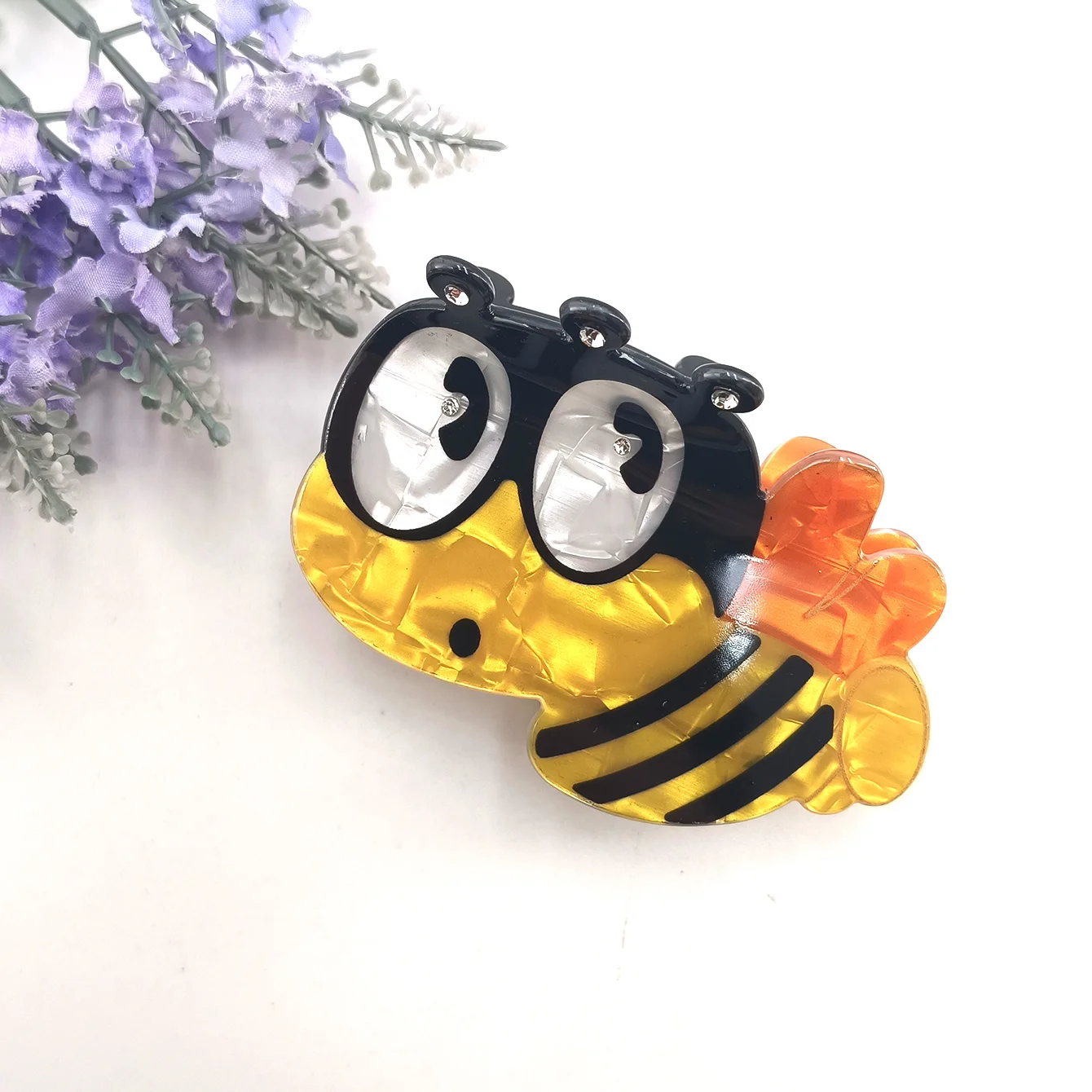 Новая милая пчела, мультяшное животное, зажим для сращивания волос, щипцы для волос, ацетатный хвостик, зажим для волос, украшение для волос