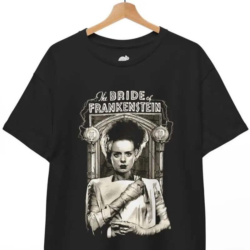 Рубашка невесты Франкенштейна Футболка унисекс с изображением ужасов и монстра на Хэллоуин