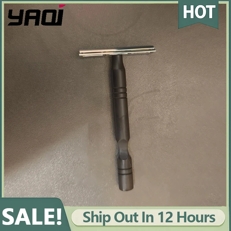 

YAQI Хромированная и черная алюминиевая ручка, легкий лезвие переменного тока, однолезвийная бритва Excalibur с алюминиевой ручкой диаметром 91 мм, диаметр 10 мм