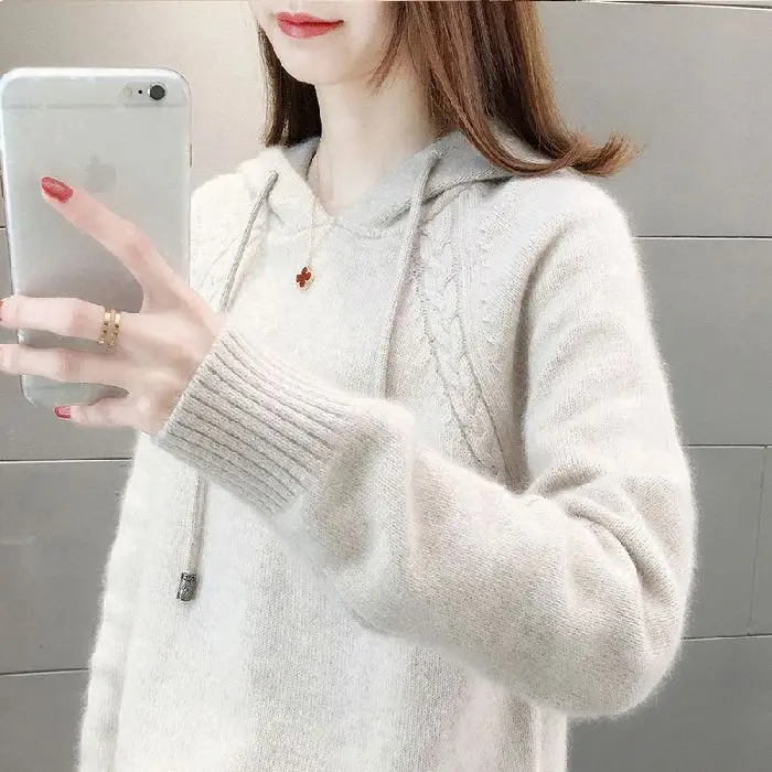 Dalong Felpa con cappuccio da donna Thiened Rosso Autunno Inverno Faionable Taglia piccola Carino Sle Vestibilità regolare Lunga Sve