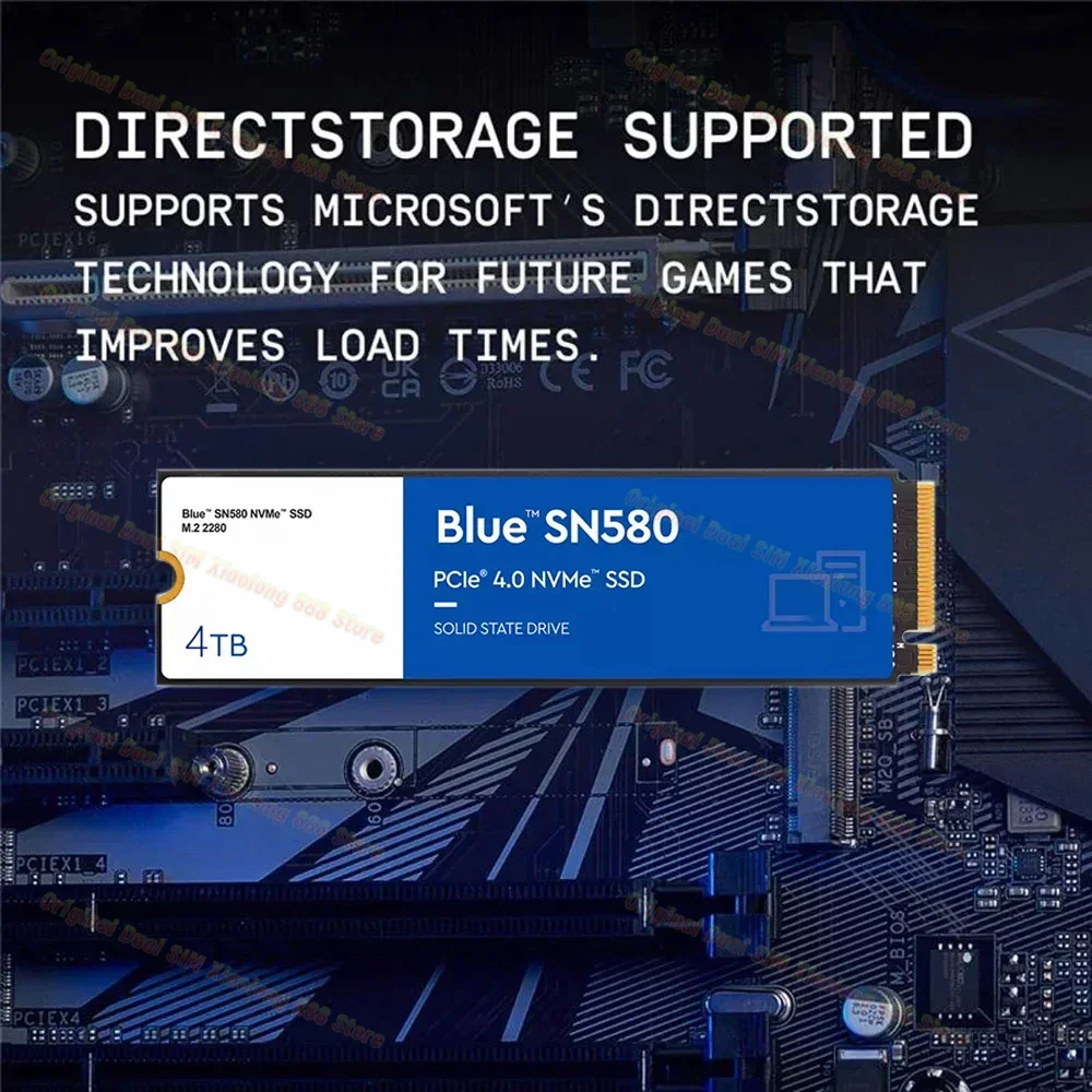 SN580 SSD DW-Blue NVMe 500GB 1TB 2TB PCIe4.0 4150MB/s M.2 2280 محركات الأقراص لأجهزة الكمبيوتر المحمولة والكمبيوتر