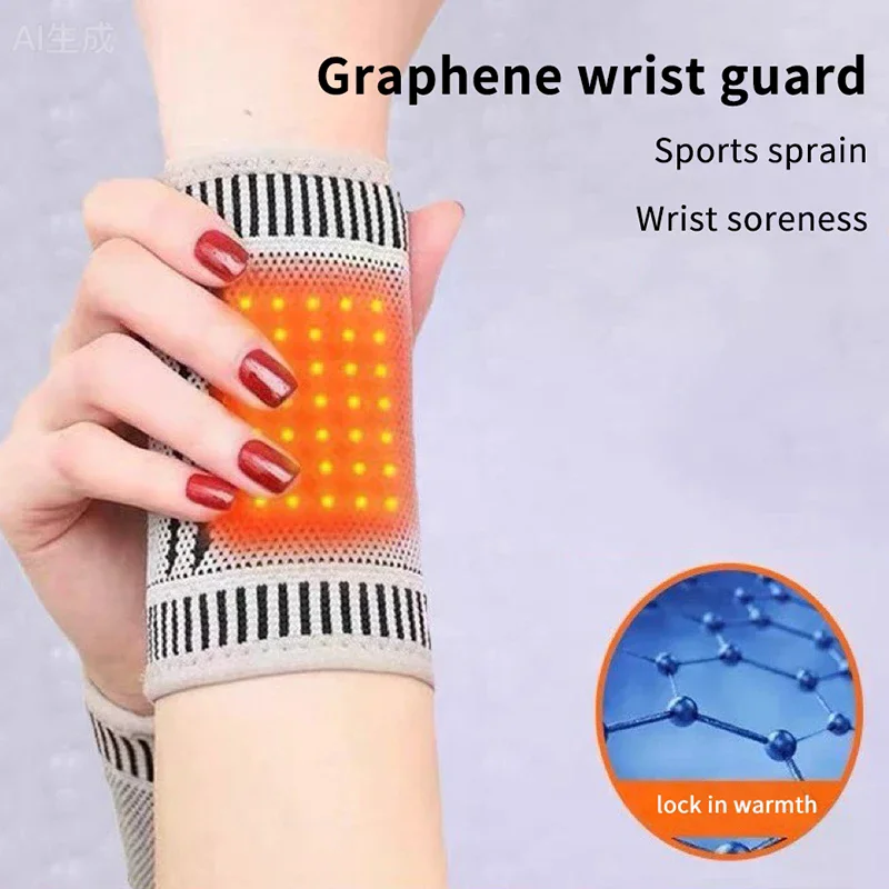 Graphene Wrist Band for Arthritis & Carpal Tunnel, Dual Support for Left and Right Hand, Wrist Compression Wrap for Tendonitis