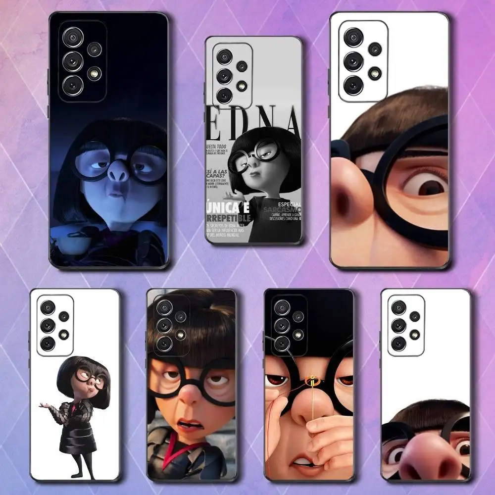 

Hot E-Edna M-Mode Cartoon Phone Case For Samsung S25,S24,S23,S22,S21,S20,S10,Ultra,Plus,Lite,FE,Soft Silicone Black Cover