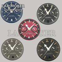 LARIMOKER VK64 31.5mm  Dial 5-pin hands Green Luminous Fit VK64 Quartz Movement 6 O 'clock Date