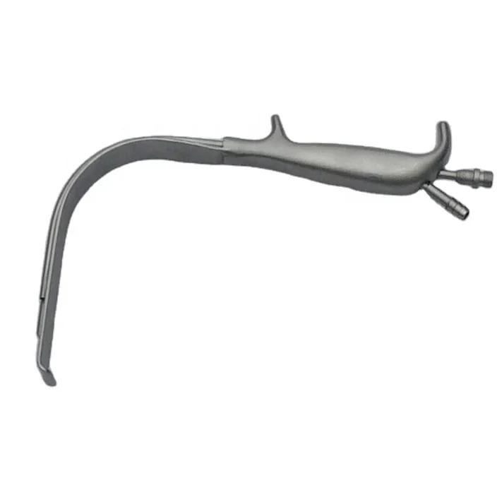 Surgical Breast Hook Retractor With Fiber Optic Light
