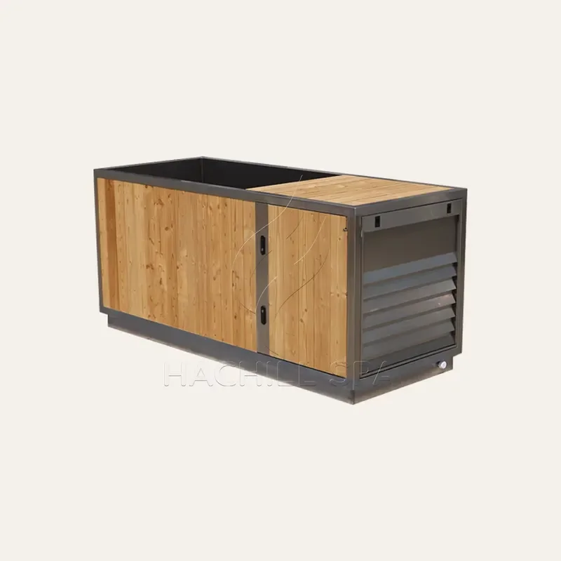 Rectangle Stainless Steel Cold Water for Tub-Freestanding Minimalist Design for Gym Hotel Use One Person Easy-Set