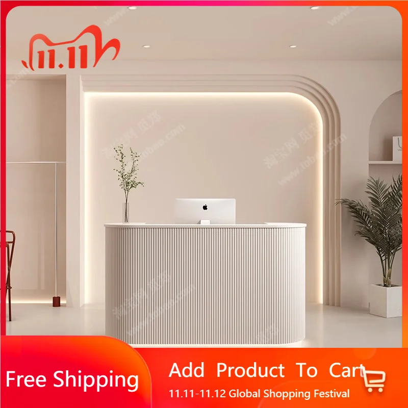 

Welcome Modern Reception Desks Design Receptionist Luxury Drawers Minimal Reception Desks Display Business Bureau Furniture