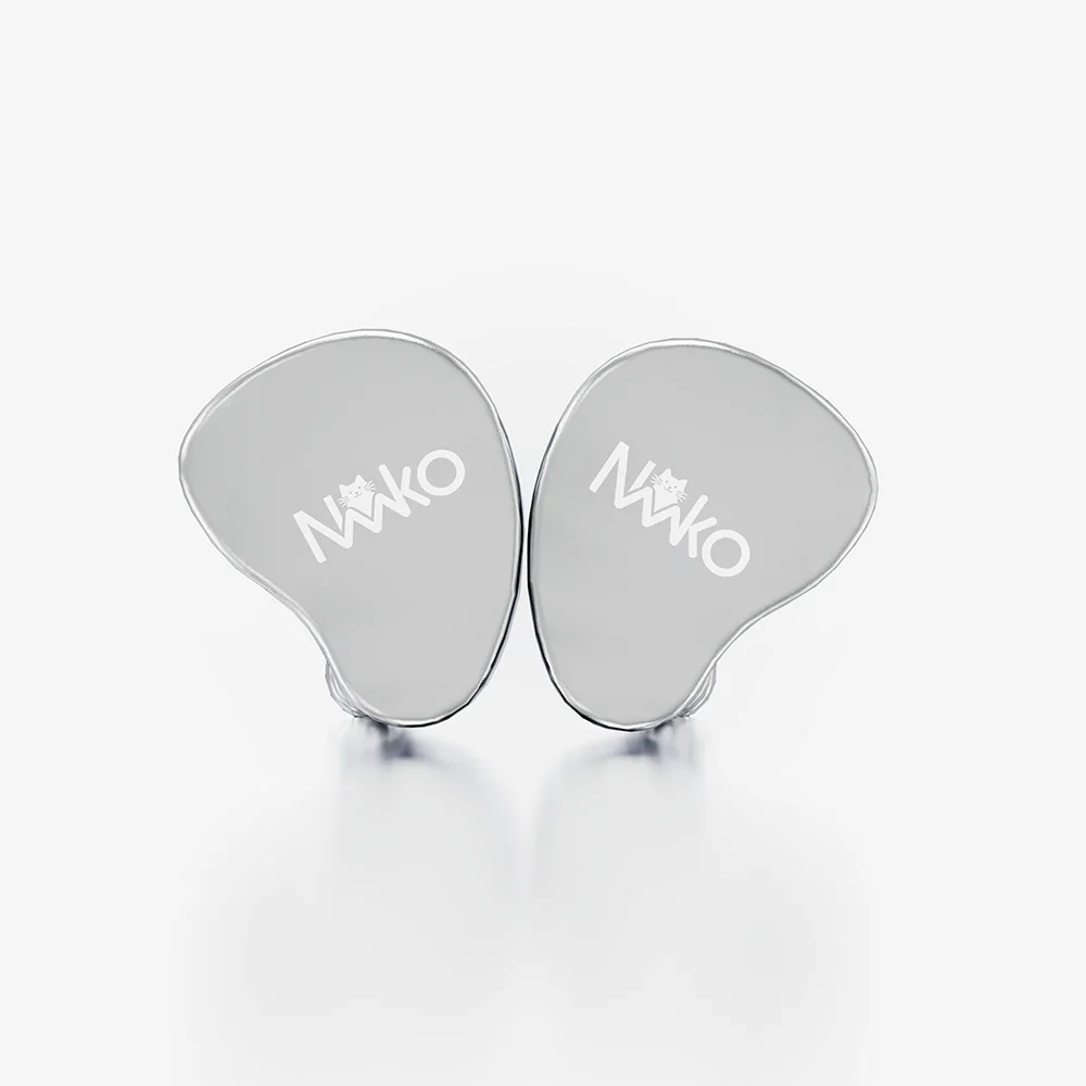 CVJ NEKO In-Ear Oordopjes 10mm Dynamische Driver Verzilverde Afneembare Kabel Bedrade Headset 3.5mm+4.4mm Plug Voor Muziek ACG Gaming