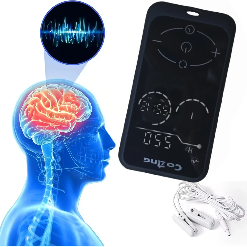 Advanced CES Vagus Nerve TENS Microcurrent Therapy Device for Resistant Insomnia and Anxiety