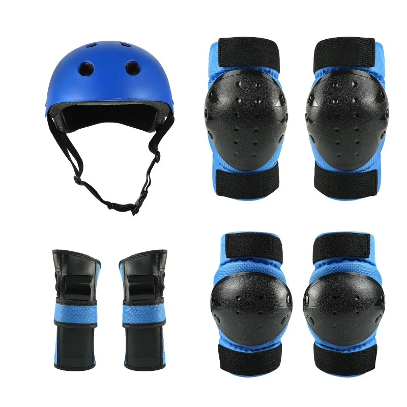 7 pcs/set Roller Skating Helmet Protector Knee pads Elbow protection Wrist guard