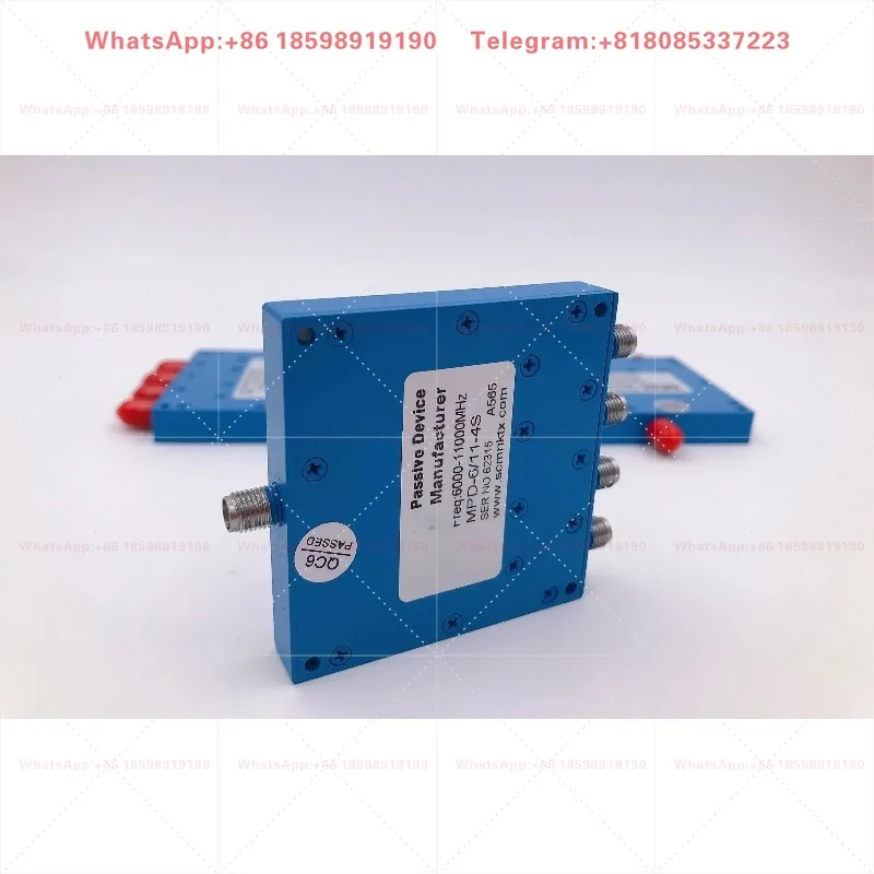 6-11GHz Microstrip Quad Power Splitter SMA Port 6000-11000MHz RF Signal Distribution Divider Module