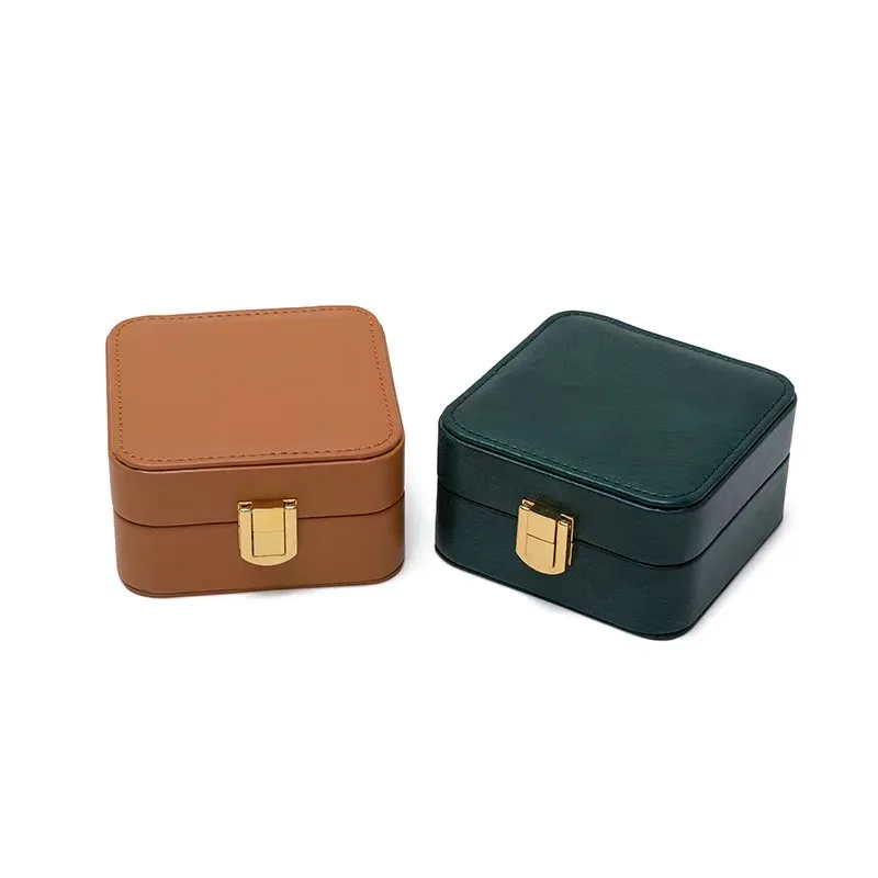 Fashion Leather Jewelry Box Creative Rings Necklaces Earrings Jewelry Cosmetics Gifts Storage Box Easy To Carry