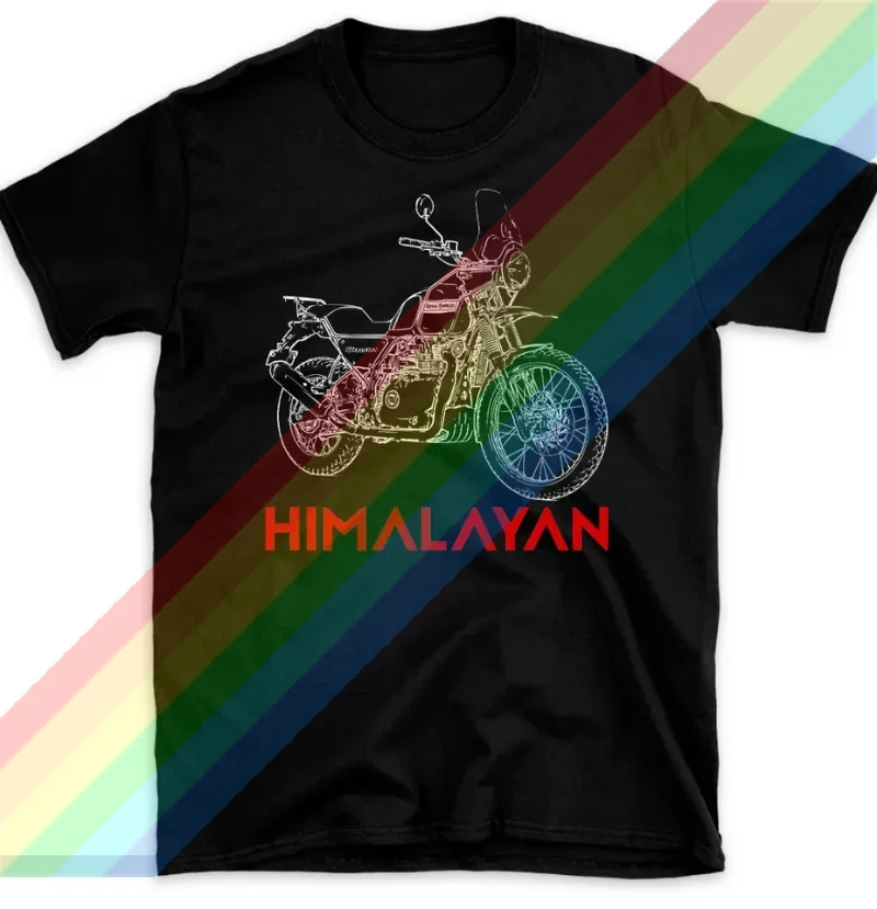 2025 Men T Shirt Casual Himalayan Enfield ADV Motorcycle Riders T-shirt Graphic Summer Short Sleeves 100% Cotton S-3XL