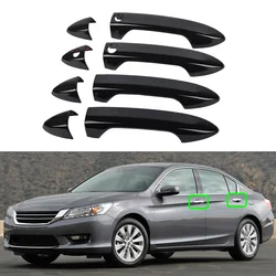 8 Pcs Car Exterior Parts Door Handle Moulding Cover Carbon Fiber Trims for Honda Accord 9th 2013-2017 Auto Outer Accessories