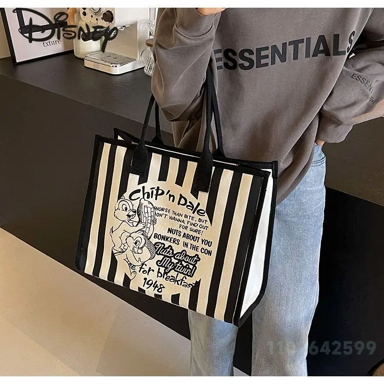 Disney New Women\'s Handbag Fashionable High Quality Women\'s Shoulder Bag Cartoon Versatile Large Capacity Girl Shopping Bag