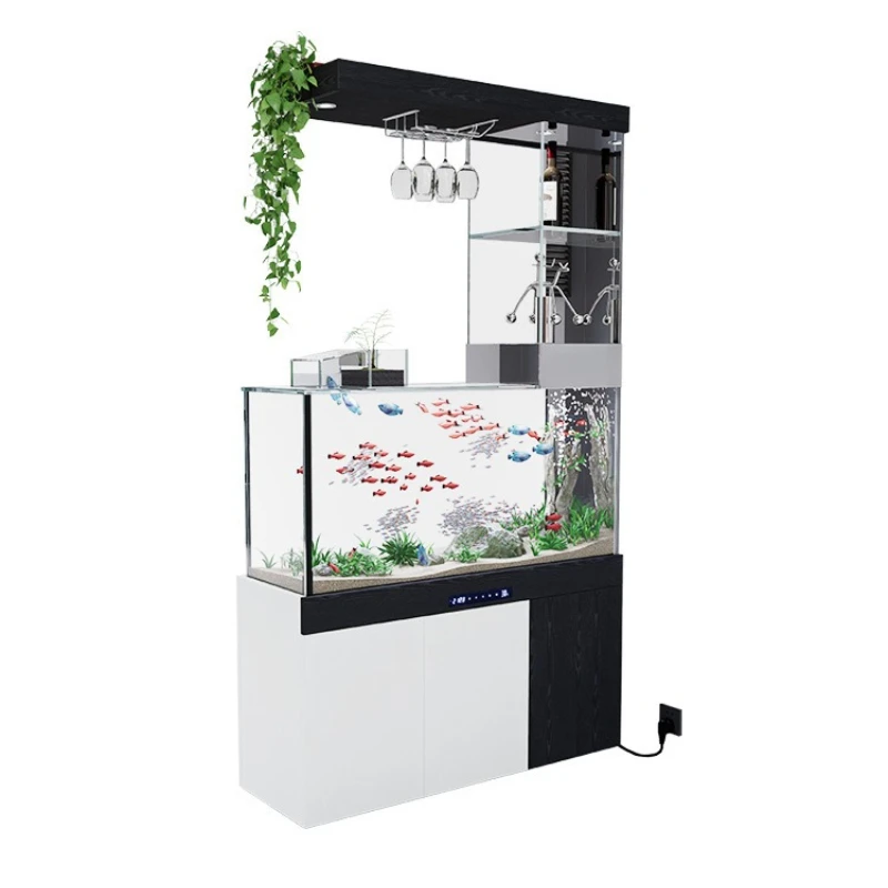 Living room entrance entrance cabinet is opposite the door, modern simple light luxury partition wine cabinet