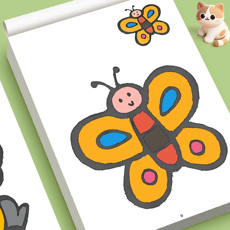 Toddler Fun Coloring Activity Book 3-6 Years Old, Colorful Animal Vehicle Themed Drawing , Early Educational Leisure Workbook