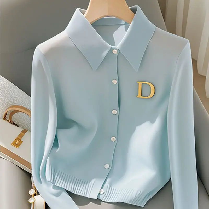 

Осенний темпераментный вязаный кардиган контрастного цвета с v-образным вырезом и длинными рукавами, женский свободный топ с внутренним слоем в западном стиле