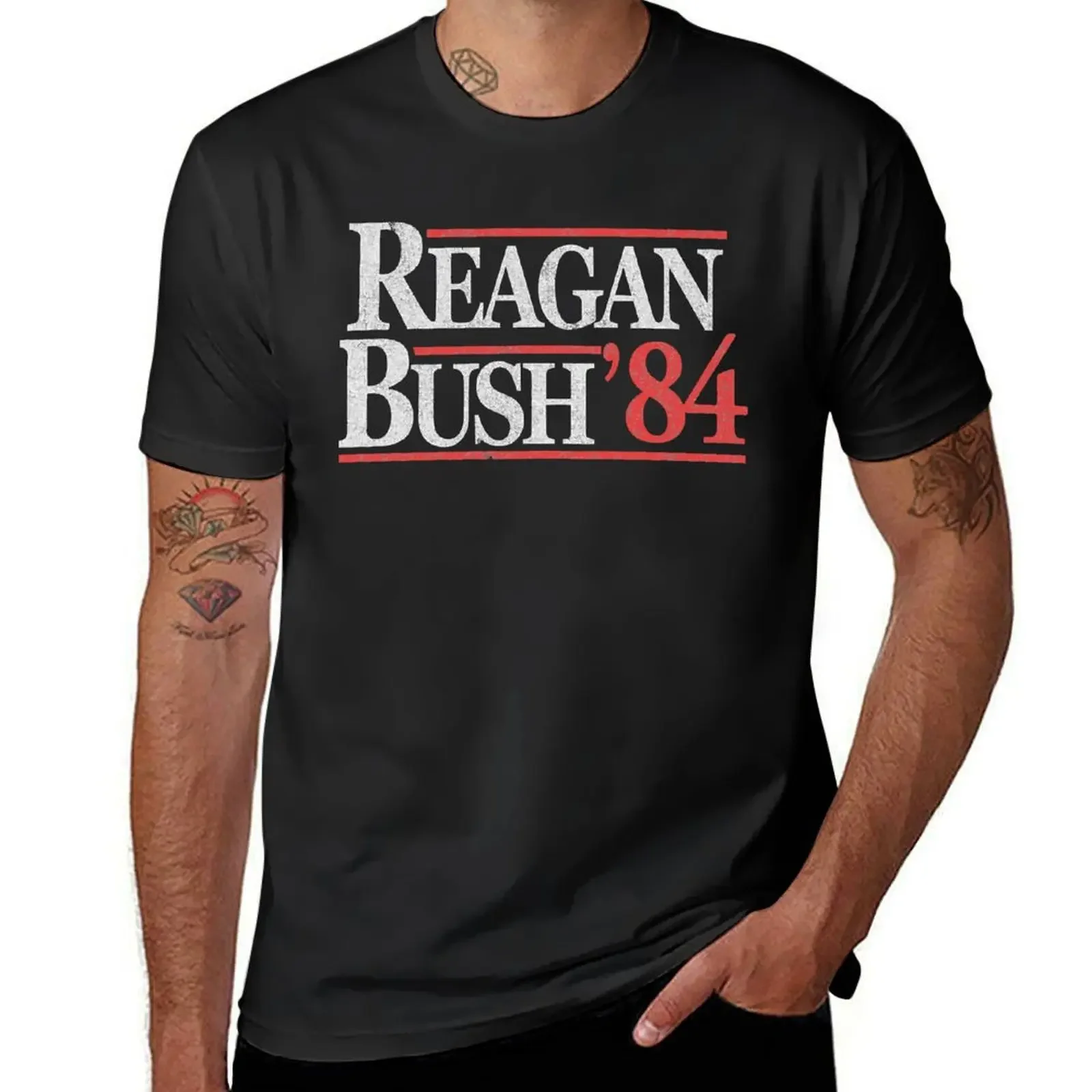 

Vintage Reagan Bush 1984 T-Shirt shirts graphic essential t shirt anime shirts graphic tees workout shirts for men