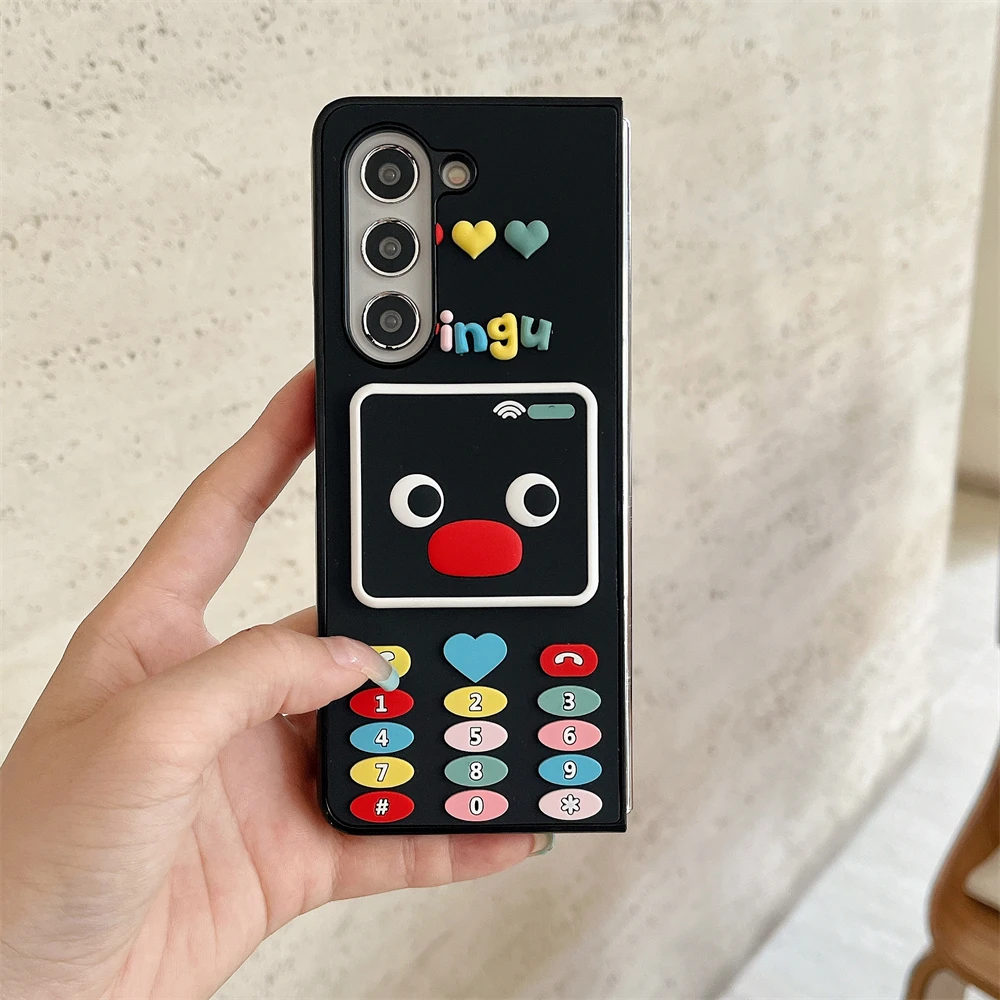 Penguin Wacky Cartoon Flip Cover Interactive Meme Expression Samsung Galaxy For Z Flip 4,Z Flip 5,Z Flip 3,Z Flip 6,Z Flip 7