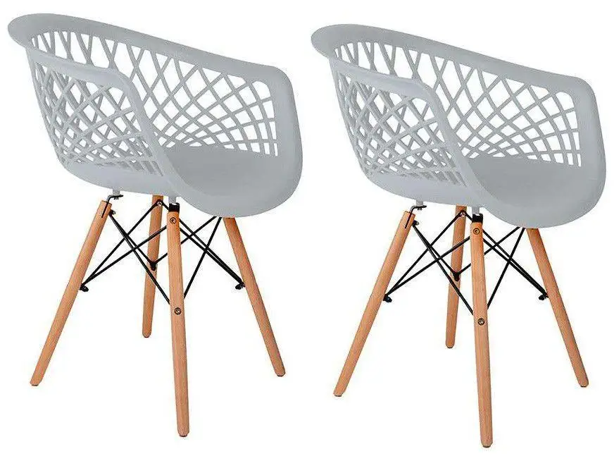 Set of Chairs Polypropylene and Wood