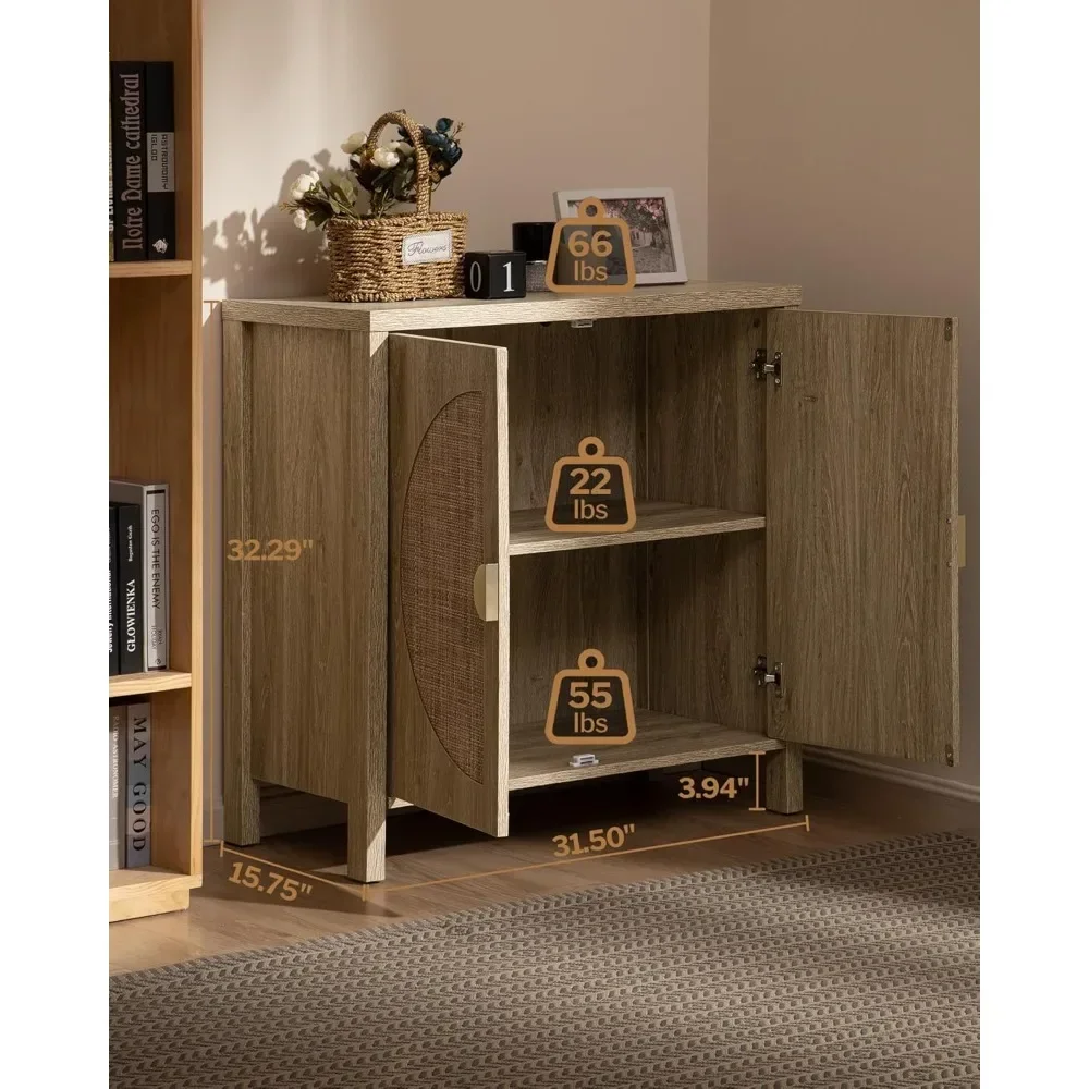 Sideboard Storage Cabinet with Adjustable Shelves, Console Table for Dining Room