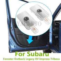 2X LED Car Door proiettore lampadina benvenuto Ghost Shadow lampada accessori per Subaru Forester Outback Legacy XV Impreza Tribeca