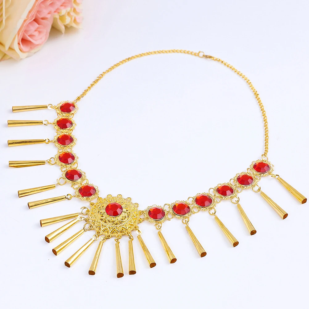 

2 Pcs Diamond Necklace Lightweight Dance Hairband 13 Drills Belly Dance Accessories Glitter Head Chain Stylish Hair Ornament