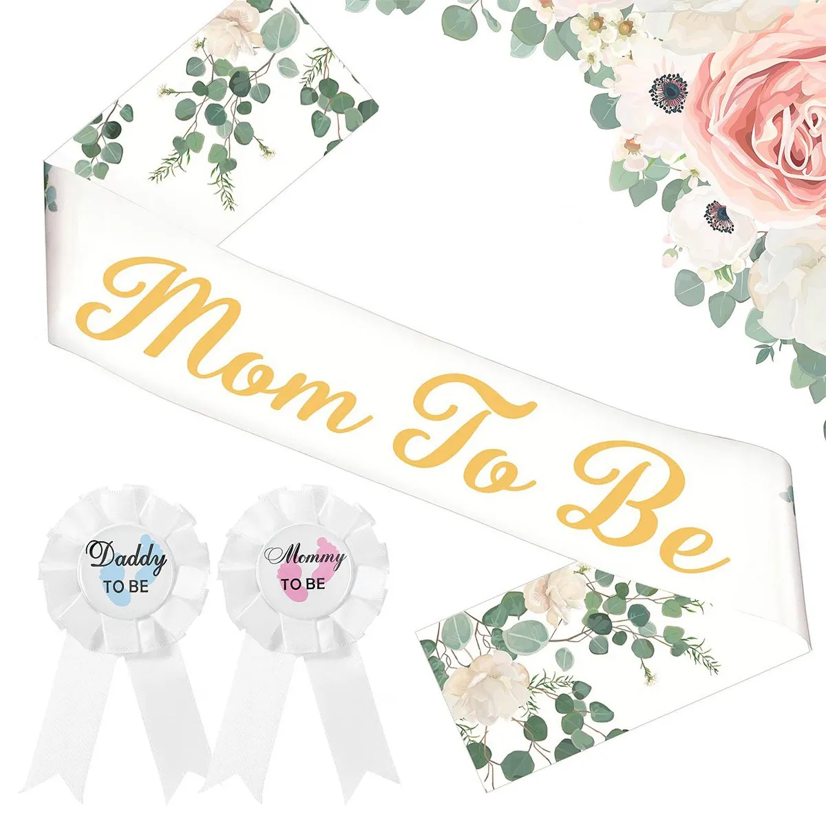 Mommy To Be Badge Baby Shower Party Supplies Daddy To Be Shoulder Girdle Sash Gender Reveal Party Decor Baby Shower Boy Girl