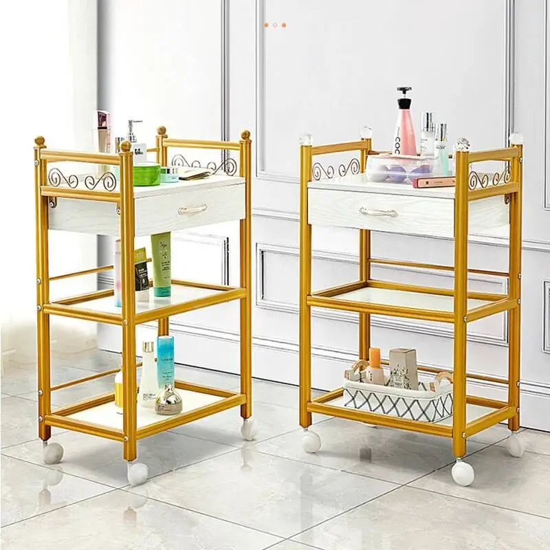 

Cosmetic Spa Tea Beauty Salon Trolley Lash Pedicure Rolling Tattoo Salon Trolley Nails Carrito Auxiliar Salon Furniture WKST