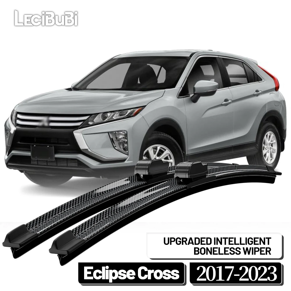 Para Mitsubishi Eclipse Cross 2017-2023 2020 2021 2 uds limpiaparabrisas delantero limpiaparabrisas fibra de carbono fibra de carbono