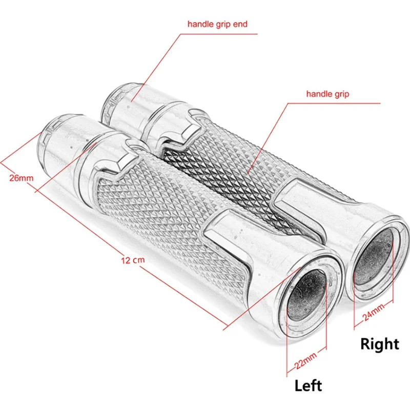 Motorcycle Handlebar Handle Hands Grip End Plug Cap For KYMCO DownTown 350 300i Xciting 250 CK250T 300 K-XCT 300 AK550 7/8" 22MM