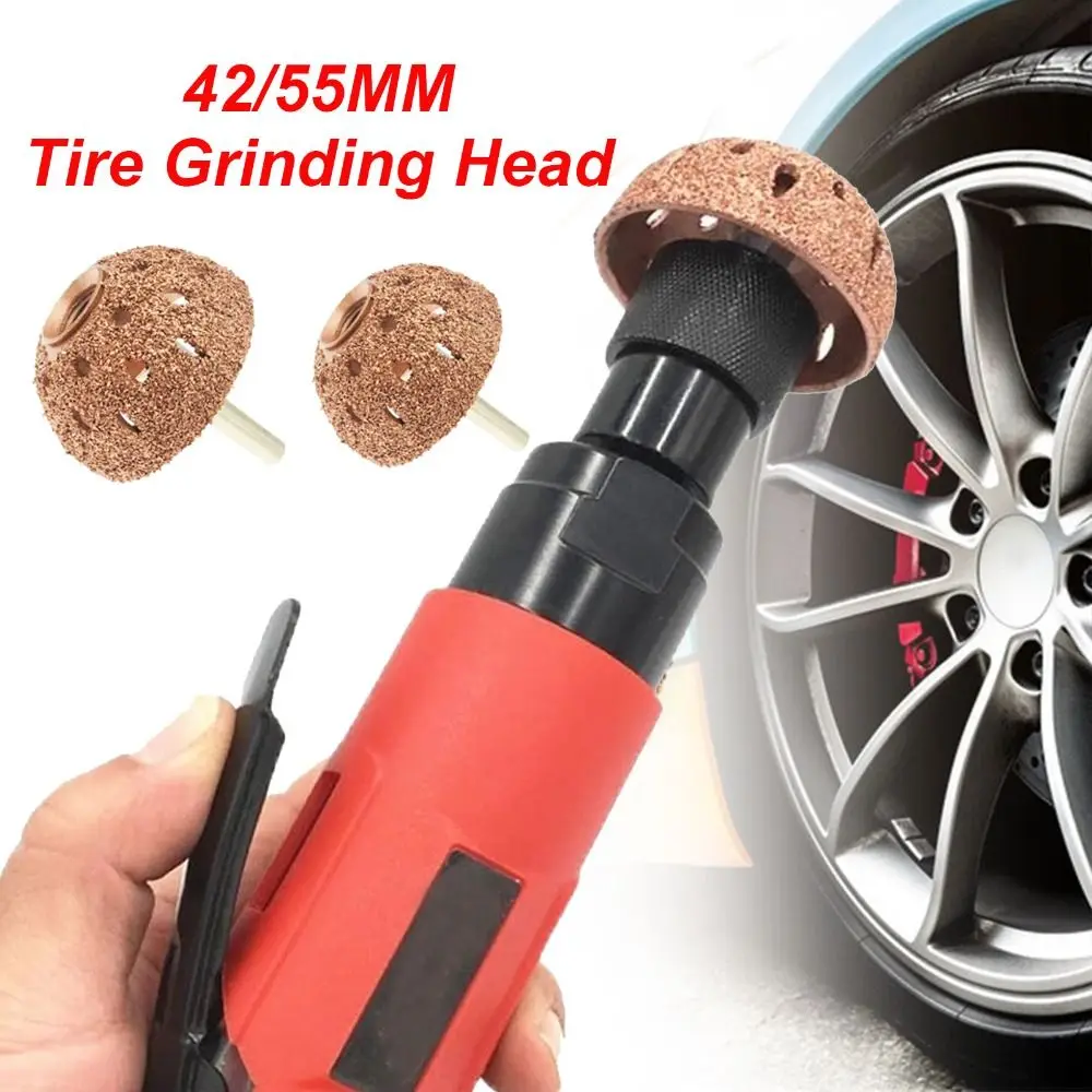 42/55mm Tyre Repair Tool Hand Buffing Wheel Tungsten Steel Tire Grinding Head Hemispherical Pneumatic Grinding Head