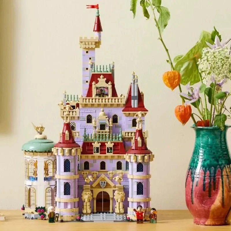 Belle en het Beest Kasteel Assemblage Bouwsteenmodel Woondecoratie Klein beeldje Volwassen cadeau Dames Valentijnsdag Verjaardagscadeau 2025