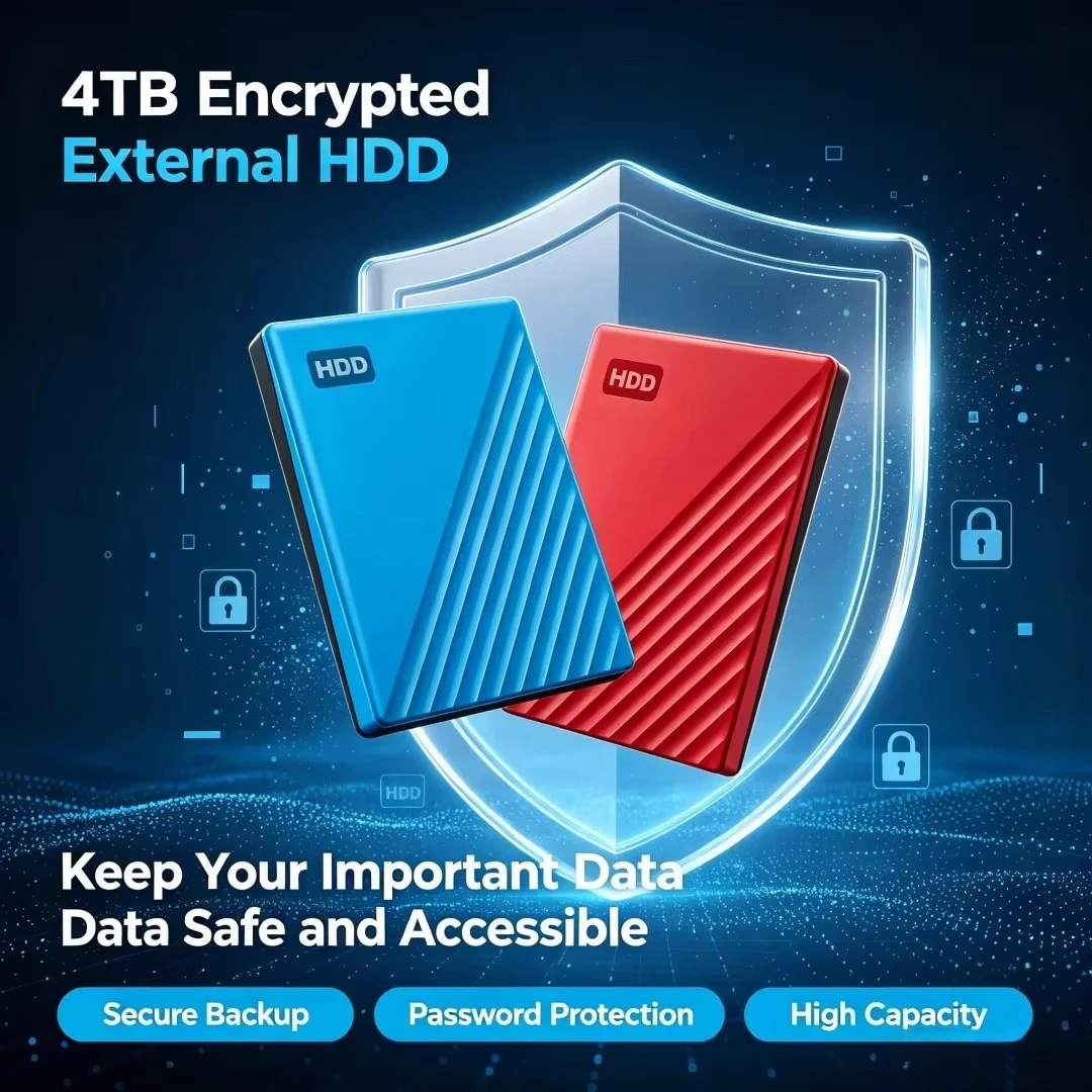 2.5 Inch External Hard Drive,Fast Data Transfer, Multi‑Device Compatible Portable HDDDurable Storage Disk for Data Backup