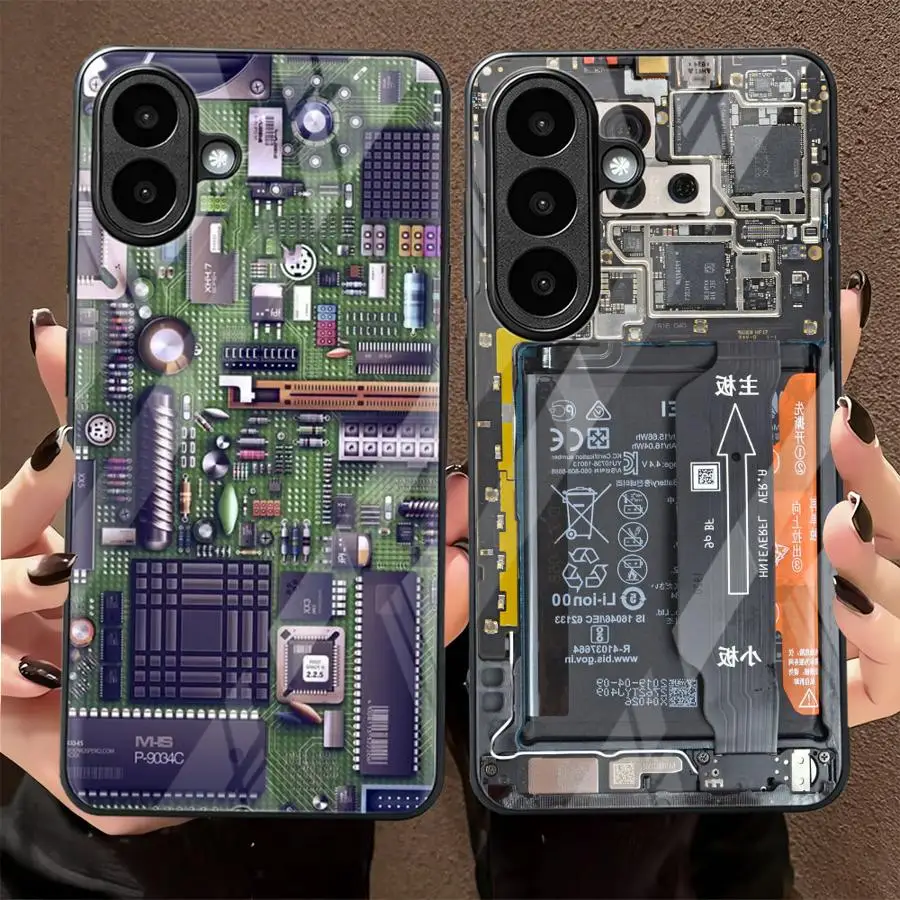 Glass Phone Cover Case for Samsung Galaxy A22 A57 A15 A55 A37 A56 A34 A16 A15 A72 A22 A27 A52 A32 A07 A05 A03 A24 A33 A52 A51